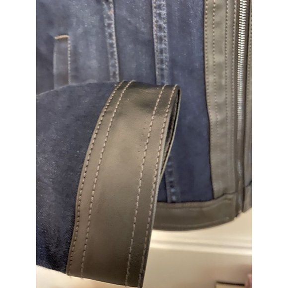 JEAN JACKET NYDJ FuturFit Women Paris Nights MARJ1617 Navy Medium Excellent - Picture 5 of 8